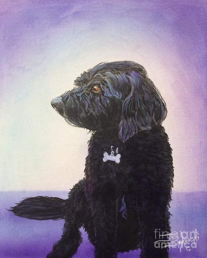 Dog Painting - Fun Loving Freddie by Jerry Bokowski