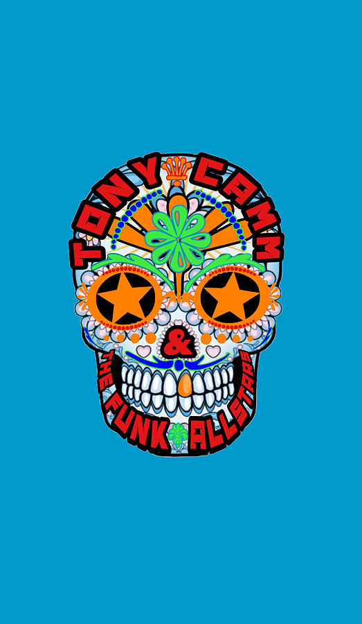 Funk Allstars Skull Print Digital Art by Tony Camm