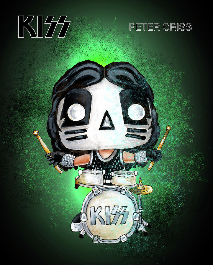 Funko Peter Criss Painting by Miki De Goodaboom
