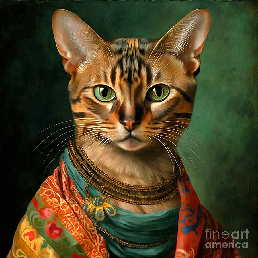 Funky Bengal Cat by Miha Jeruc