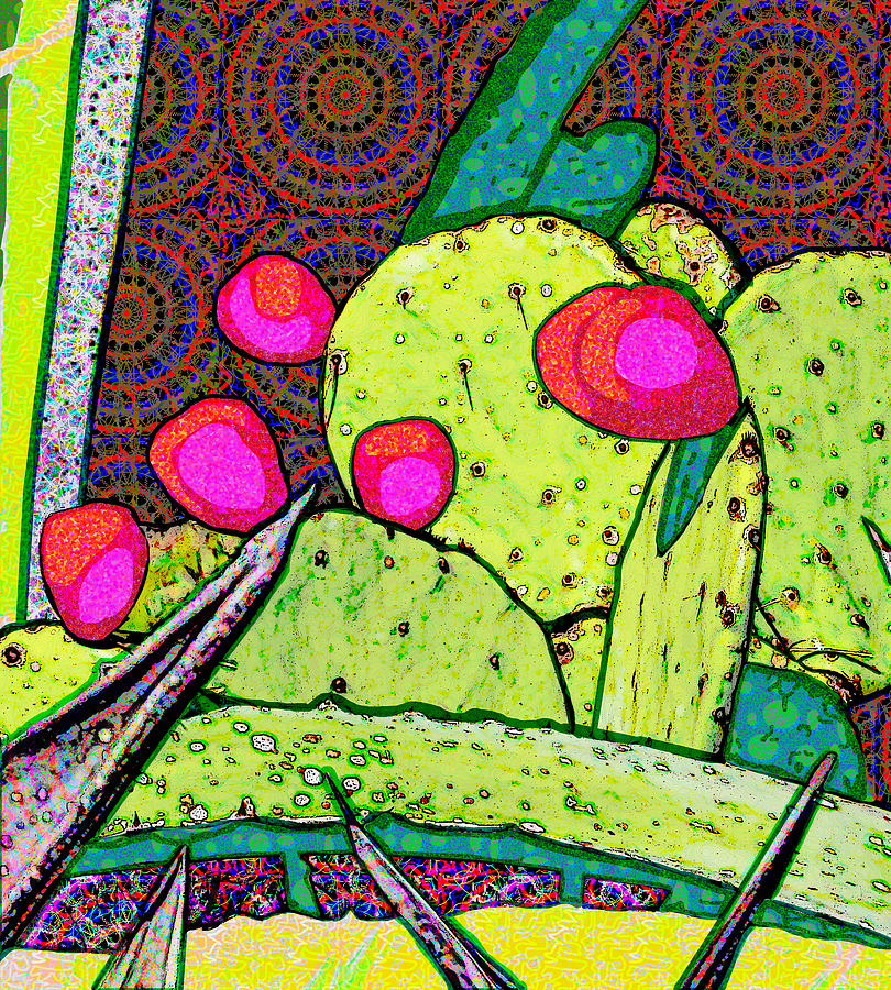 Funky Cactus Digital Art by Rod Whyte