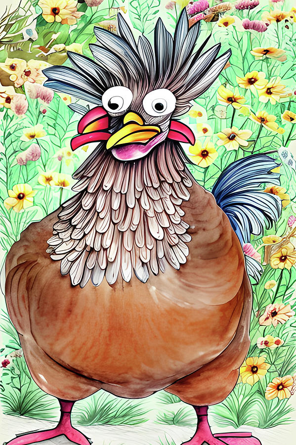 Funky Chicken Digital Art by Bob Pardue