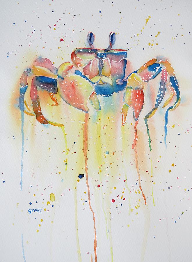 Crab Painting - Funky Crab by Sandie Croft