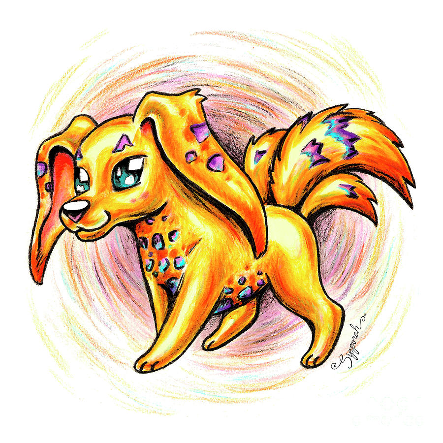 Funky Doggy Drawing by Sipporah Art and Illustration