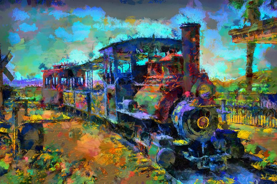 Funky Ghost Town Train II DP Digital Art by Barbara Snyder