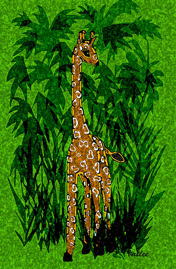 Funky Giraffe Digital Art by Vallee Johnson
