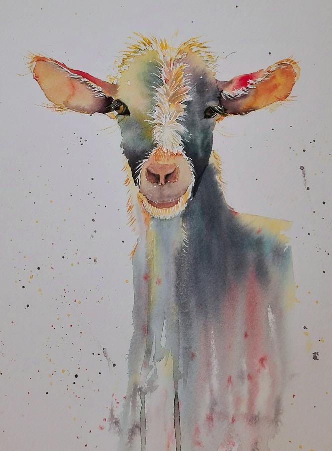 Funky Goat Painting by Sandie Croft