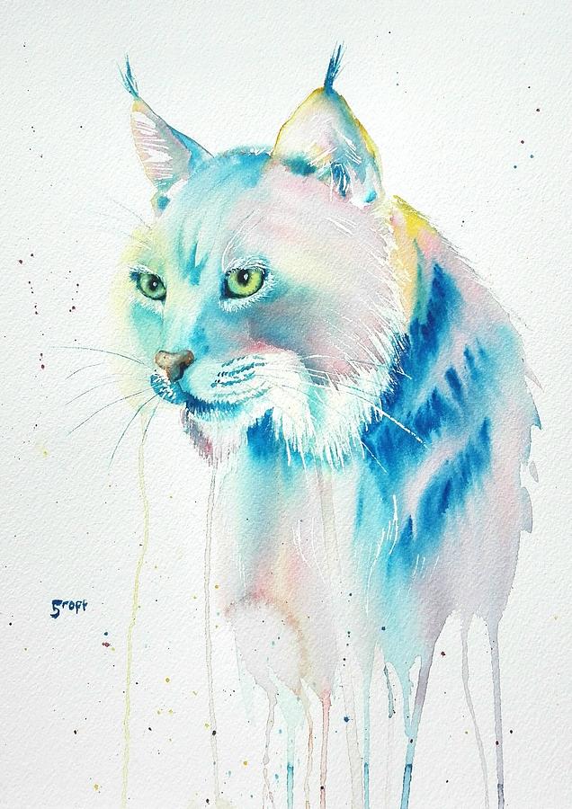 Funky Lynx 1 Painting by Sandie Croft