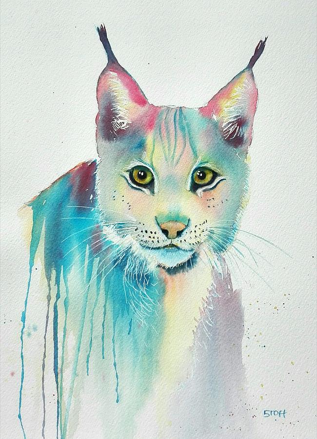 Funky Lynx 2 Painting by Sandie Croft
