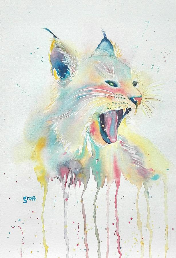 Funky Lynx 3 Painting by Sandie Croft