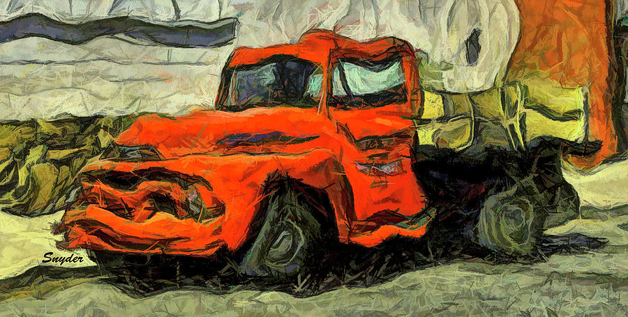 Funky Red Ford Truck Photograph by Floyd Snyder