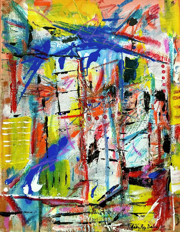 Funky Town Painting by Tiffany Arp-daleo