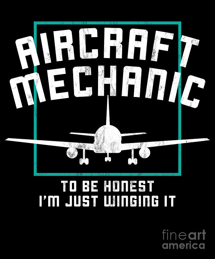 Funny Aircraft Mechanic IM Just Winging It Drawing by Noirty Designs