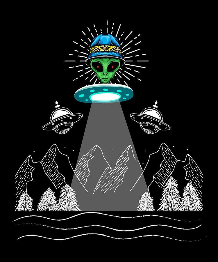 Funny Alien Ufo Gift Digital Art by Big Dreams - Fine Art America