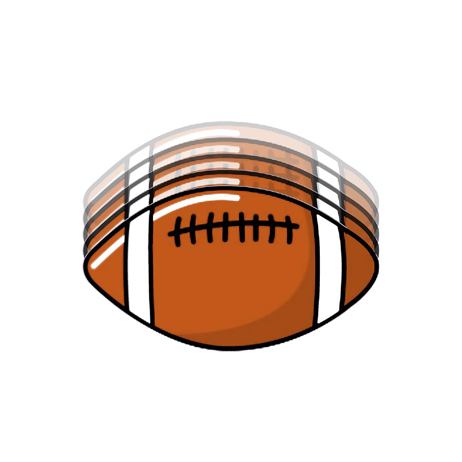Funny American Football Cute Speed Blur Ball Fall Drawing by Legacy Football  - Pixels