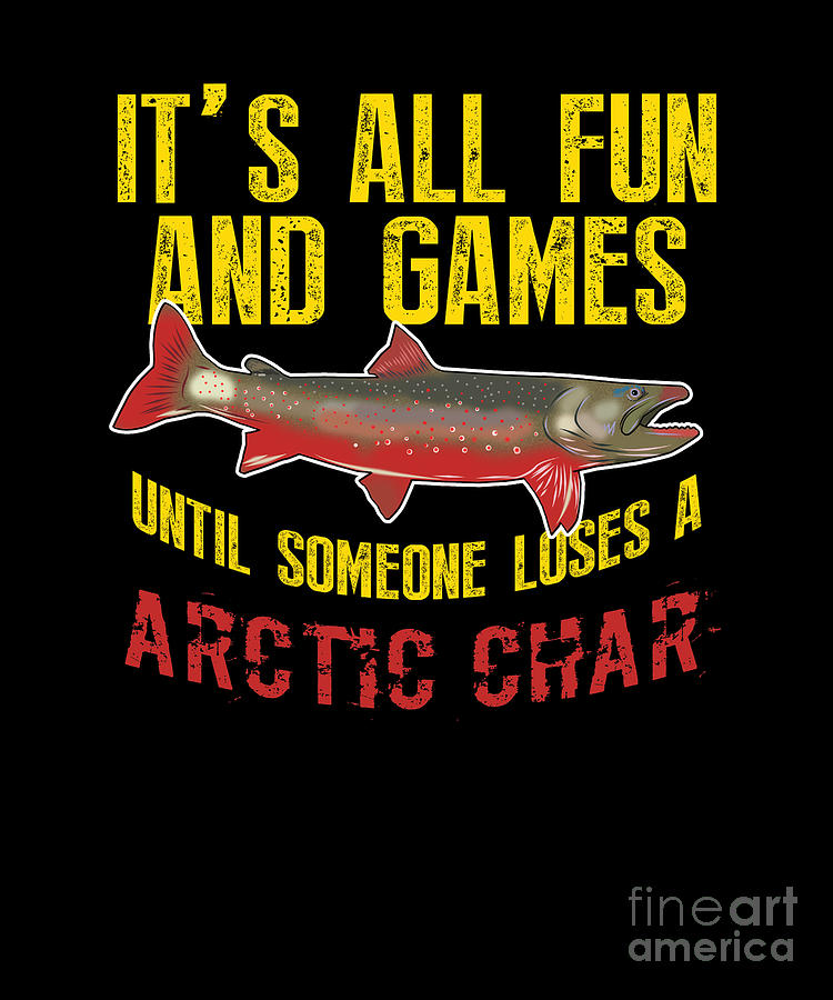 Funny Fishing Arctic Char Freshwater Fish Gift #17 Tote Bag by Lukas Davis  - Pixels Merch