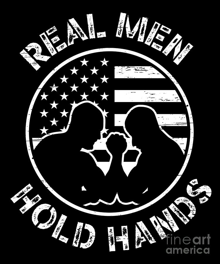 Funny Arm Wrestling Real Men Hold Hands Digital Art by Tobias Chehade ...