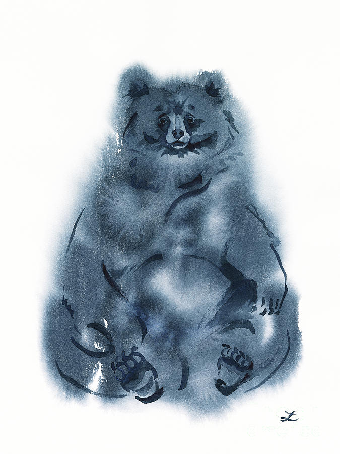 Funny Bear Painting by Zaira Dzhaubaeva