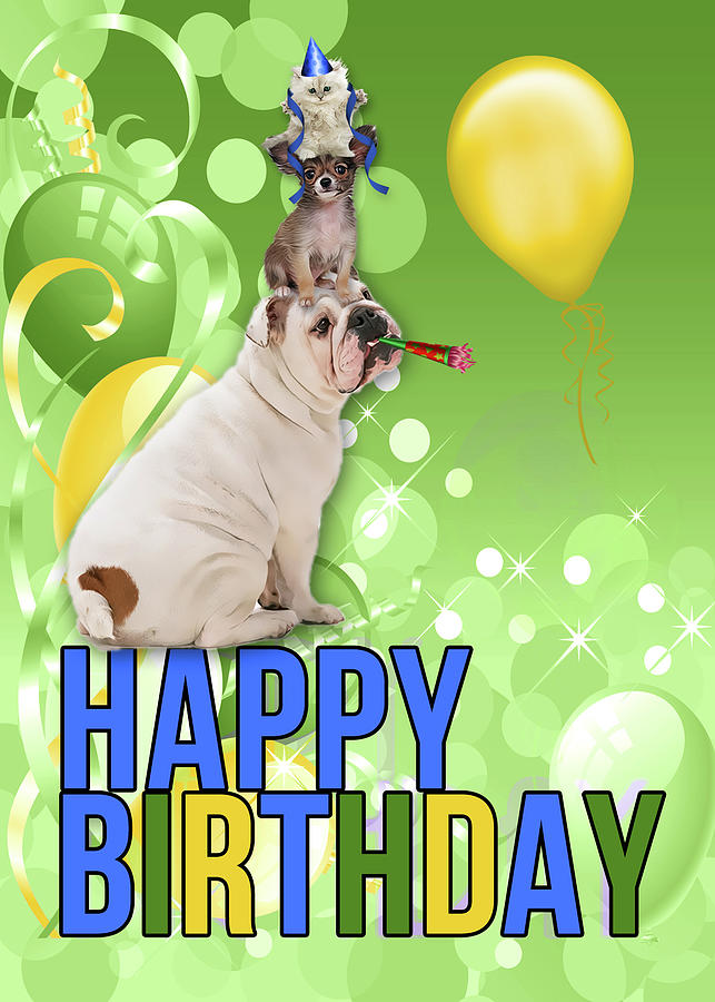 Funny Birthday pets for a Well Balanced Person Digital Art by Doreen Erhardt