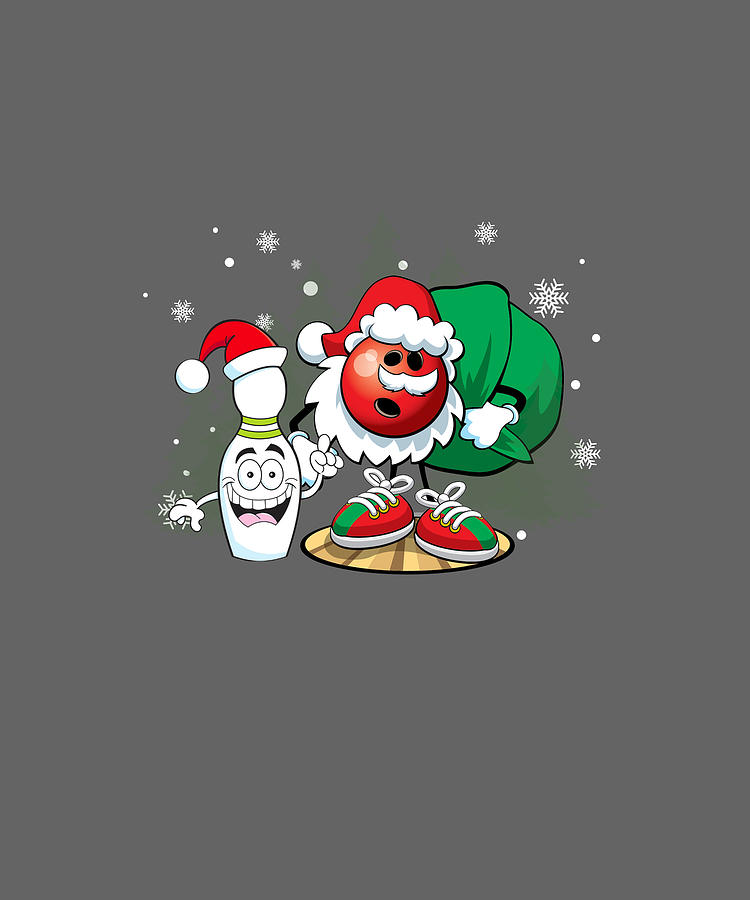 Funny Bowling Christmas Santa Hat Xmas Bowling Lover Gift TShirt Digital  Art by Felix - Pixels