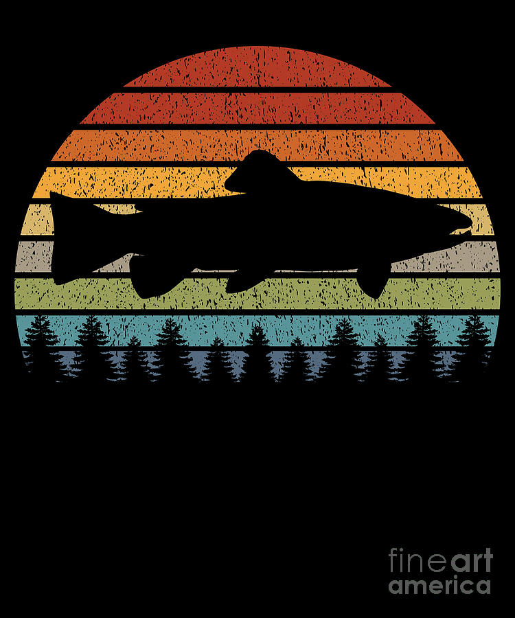 Funny Brown Trout Fishing Freshwater Fish Lake Gift #3 T-Shirt by Lukas  Davis - Fine Art America