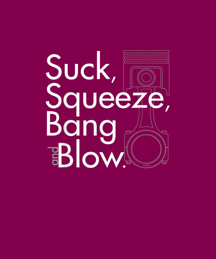 Funny Car Guy Piston Engine Combustion Mechanic Drawing by Thao Ngo