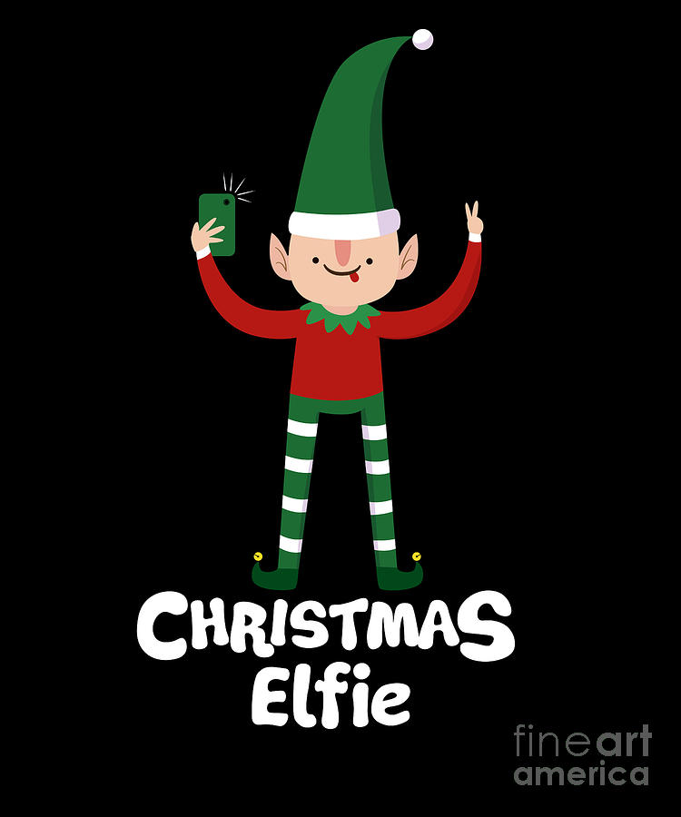 Funny Christmas Elfie Digital Art By Thomas Larch Fine Art America