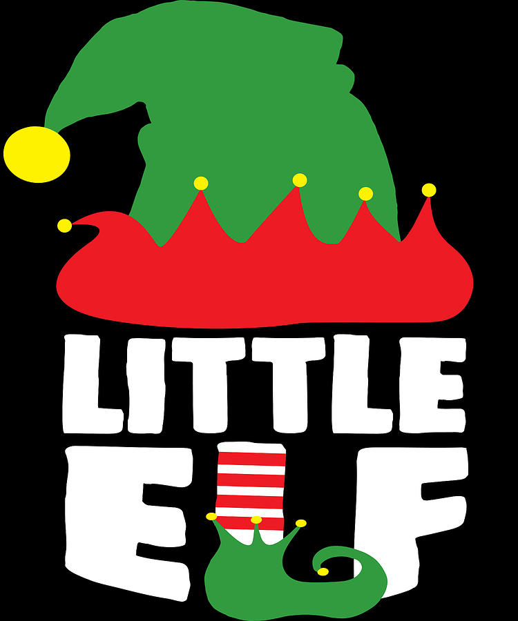 Funny Christmas Little Elf Xmas Apparel Digital Art by Michael S - Pixels