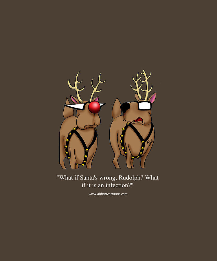 Funny Christmas Reindeer Holiday Humor Digital Art By Sibainu Fine Art America