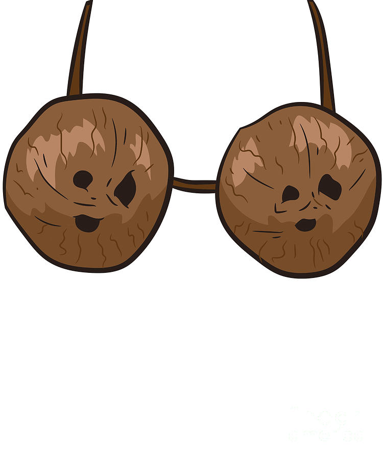 Premium Vector  Coconut bra funny beach halloween costume vector  illustration
