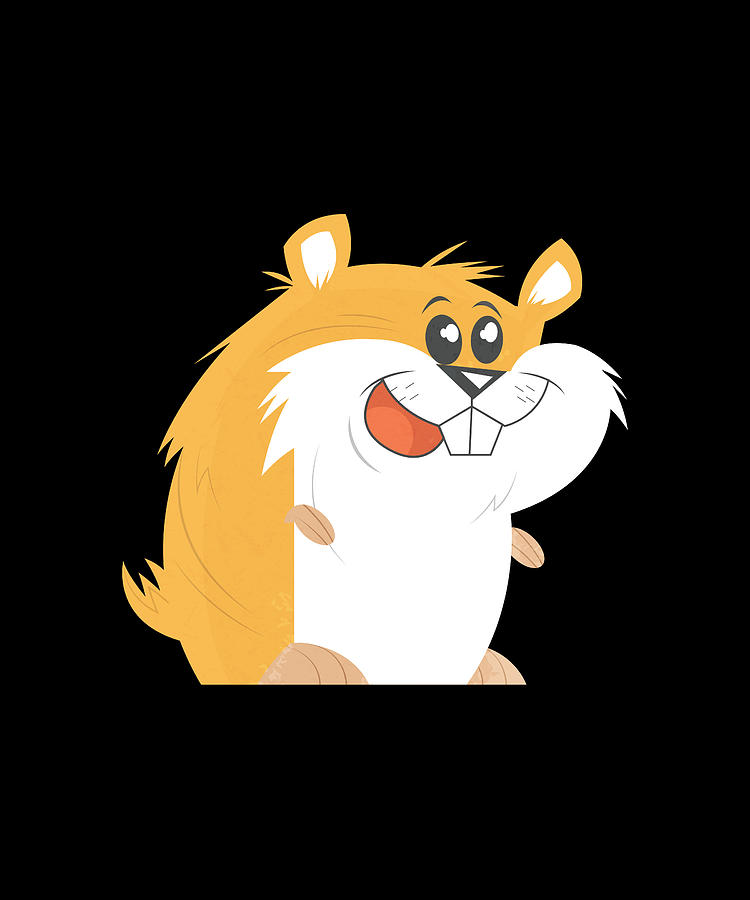 Funny Cute Kawaii Hamster Illustration Digital Art by Philip Anders ...