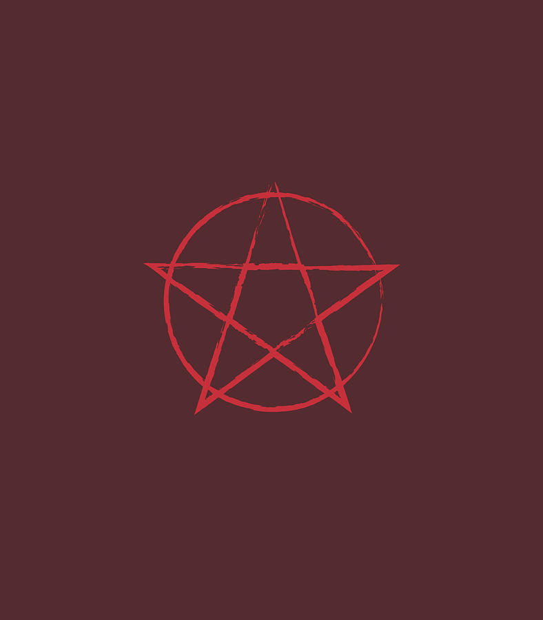 Funny Devil Cult Symbol Blood Red Circle And Star Horror Digital Art by ...
