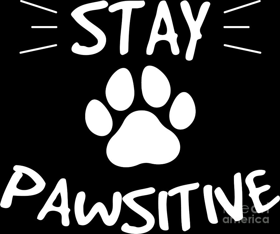 Funny Dog Stay Positive Pun Gifts For Dog Lovers Gift Digital Art by  Haselshirt - Pixels
