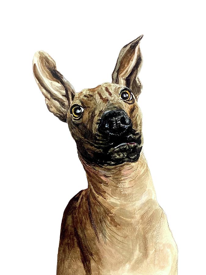 Funny Doggy Painting by Masha Batkova