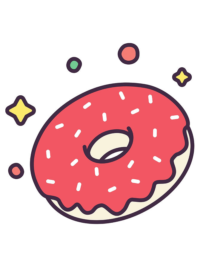 Funny Donut Poster cool Painting by Adams Eden Fine Art America