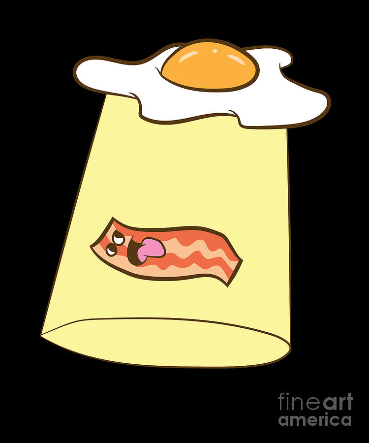  Alien Got Bacon to Go With These Eggs Meme V-Neck T