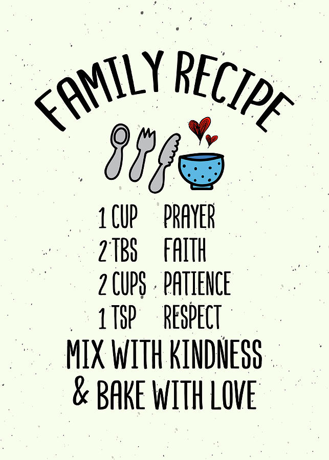 Funny Famil Wall Art Decor Family recipe Digital Art by Sabrina ...