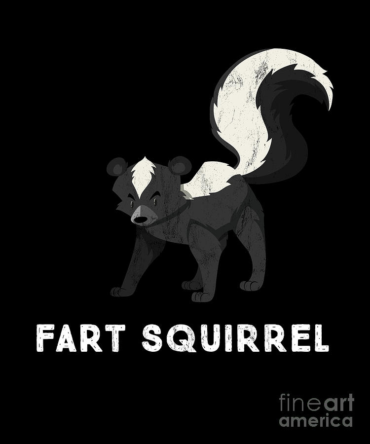 Funny Fart Squirrel Skunk Wrong Animal Name Stupid Joke Drawing by Noirty  Designs - Pixels