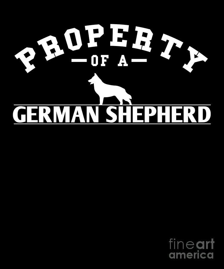 Halloween Digital Art - Funny German Shepherd Design Property of A German Shepherd by Funny4You
