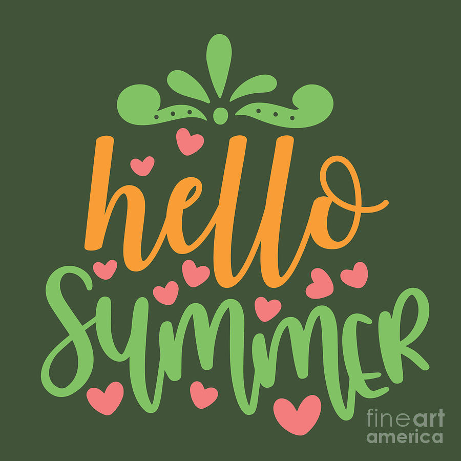 Summer Digital Art - Funny Gift Hello Summer by Jeff Creation