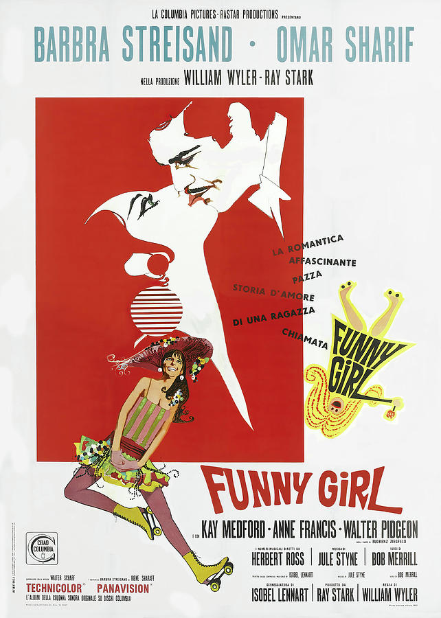 Funny Girl, 1968 - art by Robert Peak Mixed Media by Movie World Posters
