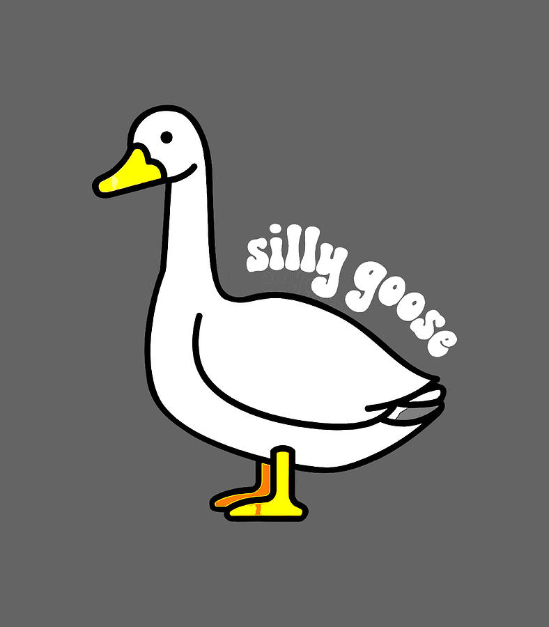 Funny Goose Meme Trendy Silly Goose Digital Art by Somtoc Endian - Fine ...