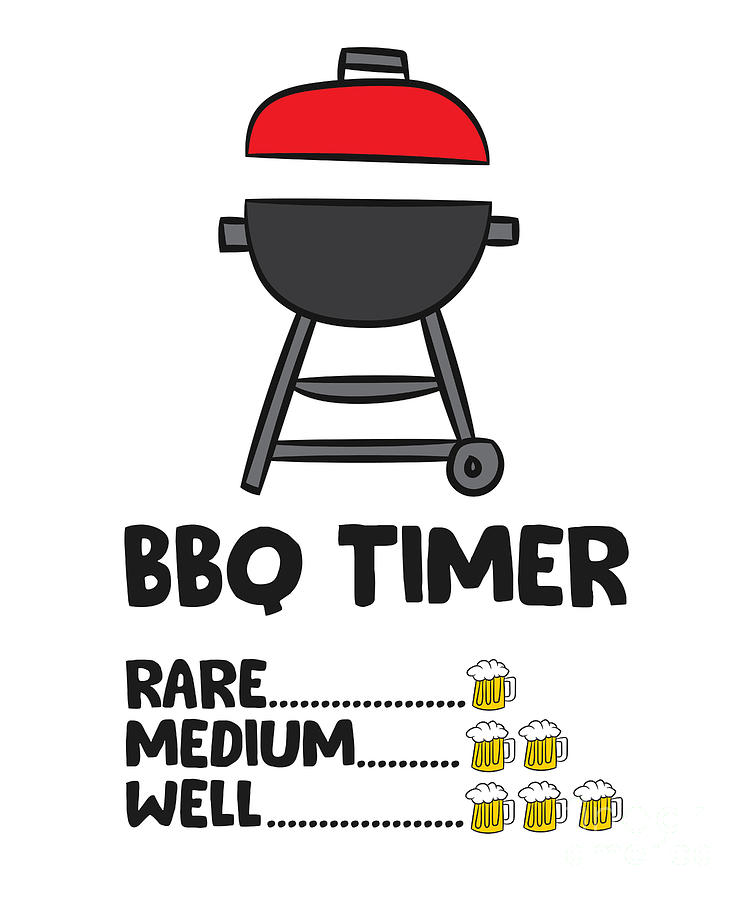 Grill Tapestry - Textile - Funny Grilling Barbecue Timer Beer BBQ Grilling by EQ Designs