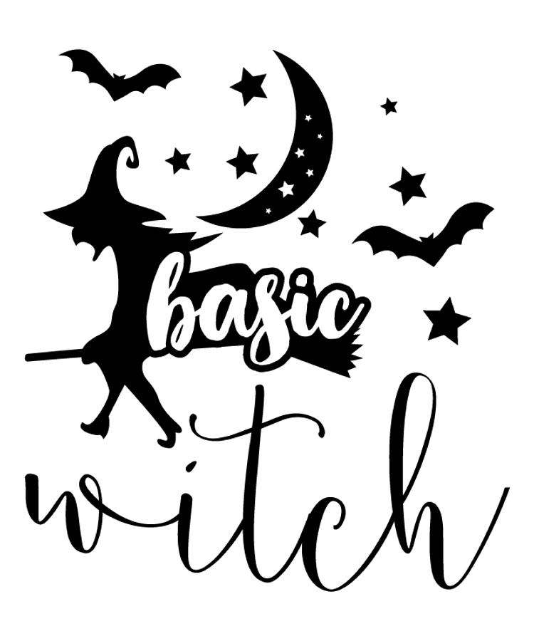 Funny Halloween Gifts - Basic Witch Digital Art by Caterina Christakos