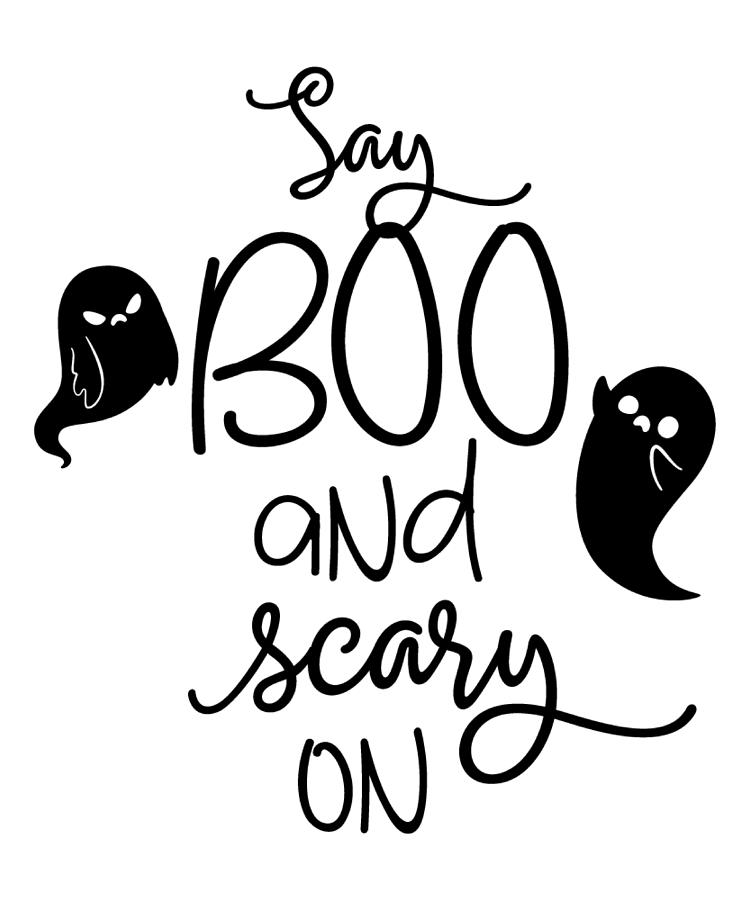 Funny Halloween Gifts - Boo Scary Digital Art by Caterina Christakos
