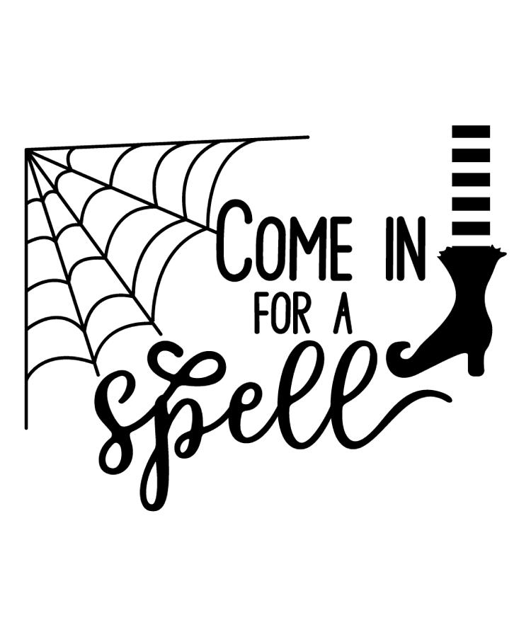 Funny Halloween Gifts - Come in For a Spell Digital Art by Caterina Christakos