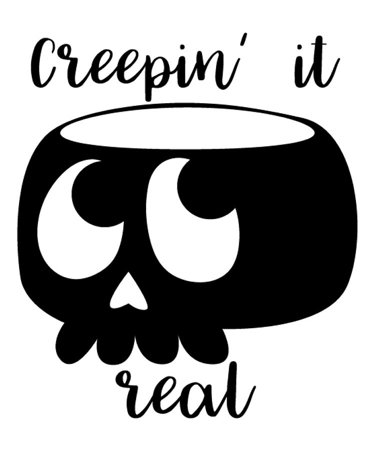 Funny Halloween Gifts - Creeping It Real Digital Art by Caterina Christakos