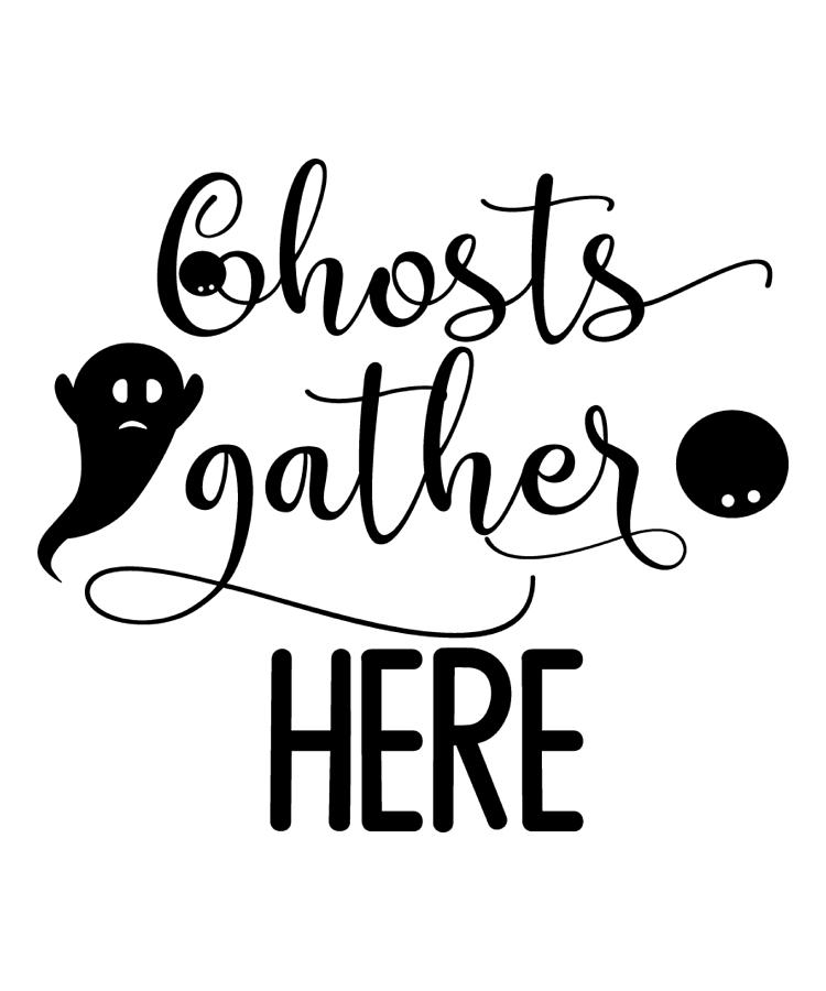 Funny Halloween Gifts - Ghosts Gather Here Digital Art by Caterina Christakos