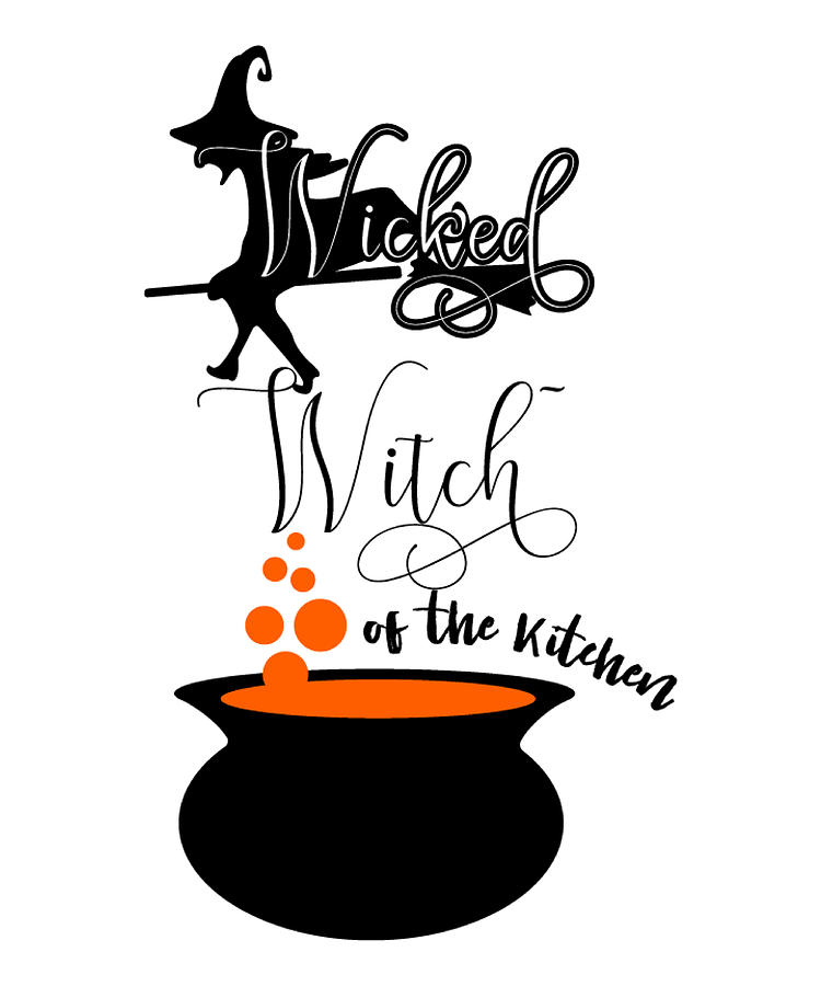 Funny Halloween Gifts - Wicked Witch Digital Art by Caterina Christakos