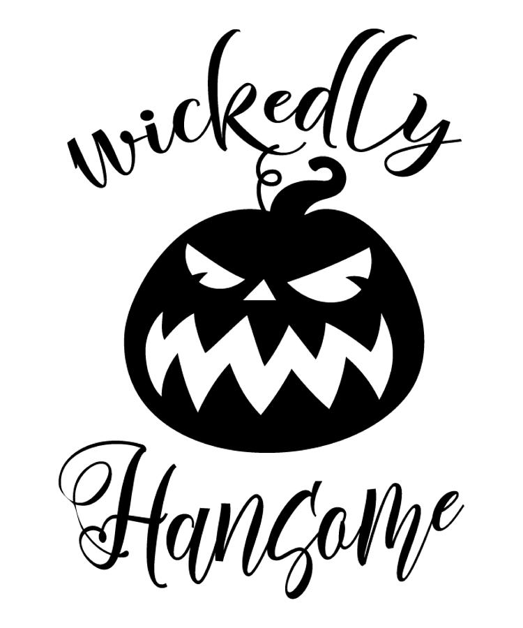 Funny Halloween Gifts - Wickedly Handsome Digital Art by Caterina Christakos